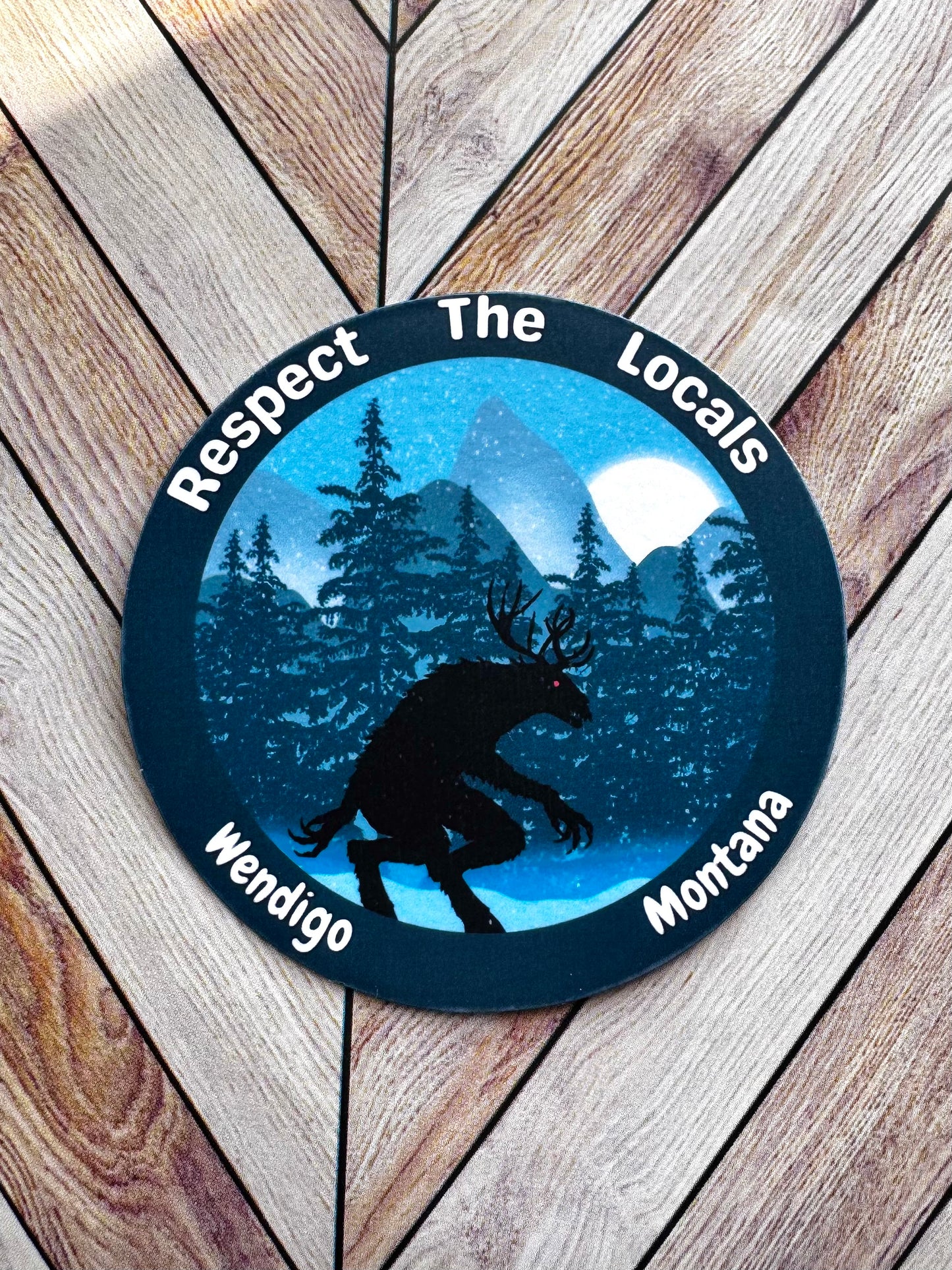 Respect The Locals Wendigo Sticker