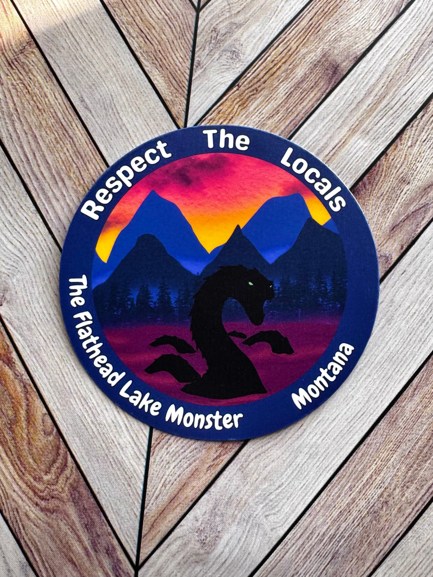 Respect The Locals Flathead Lake Monster Sticker