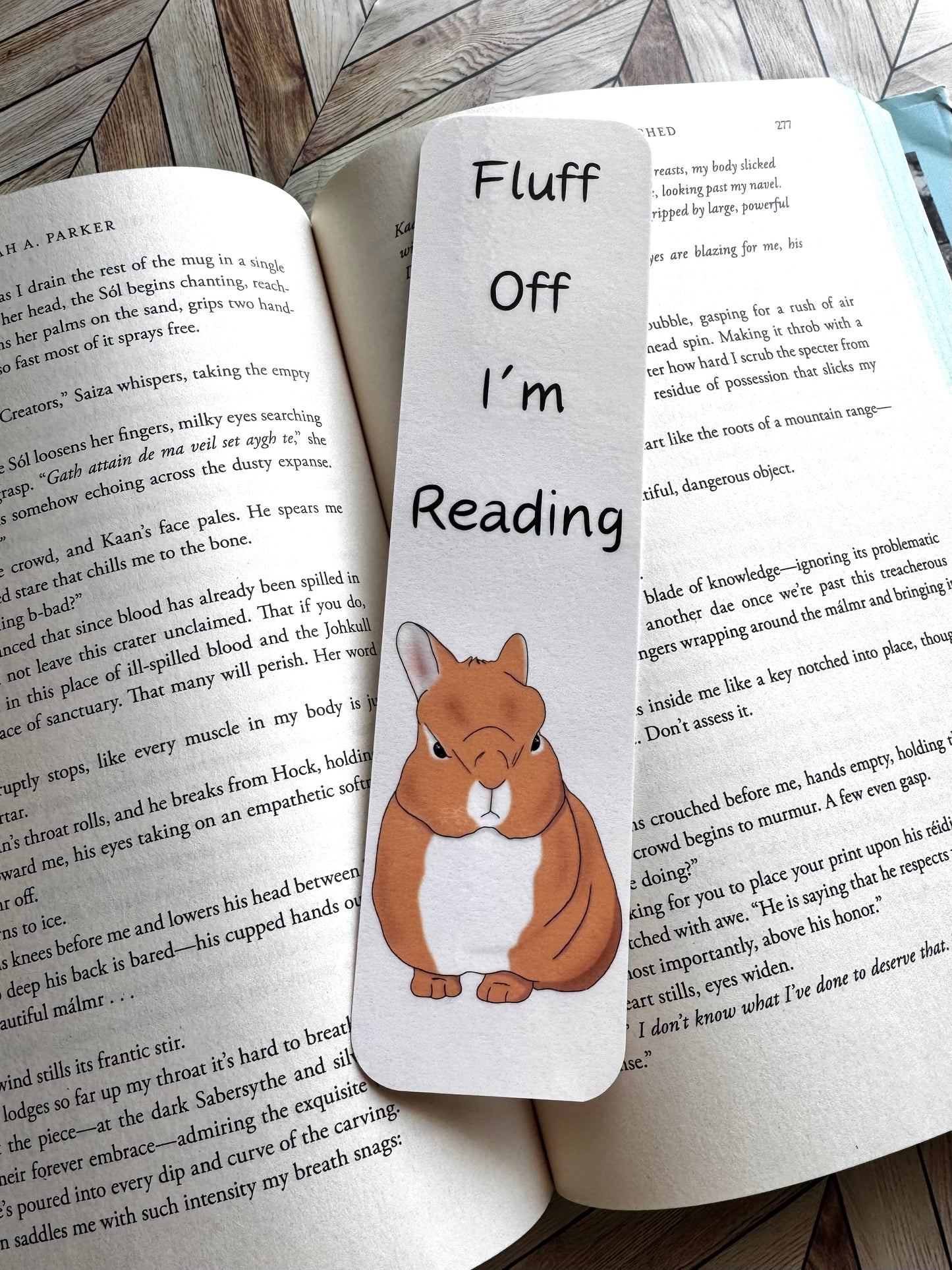 Fluff off Bunny Bookmark