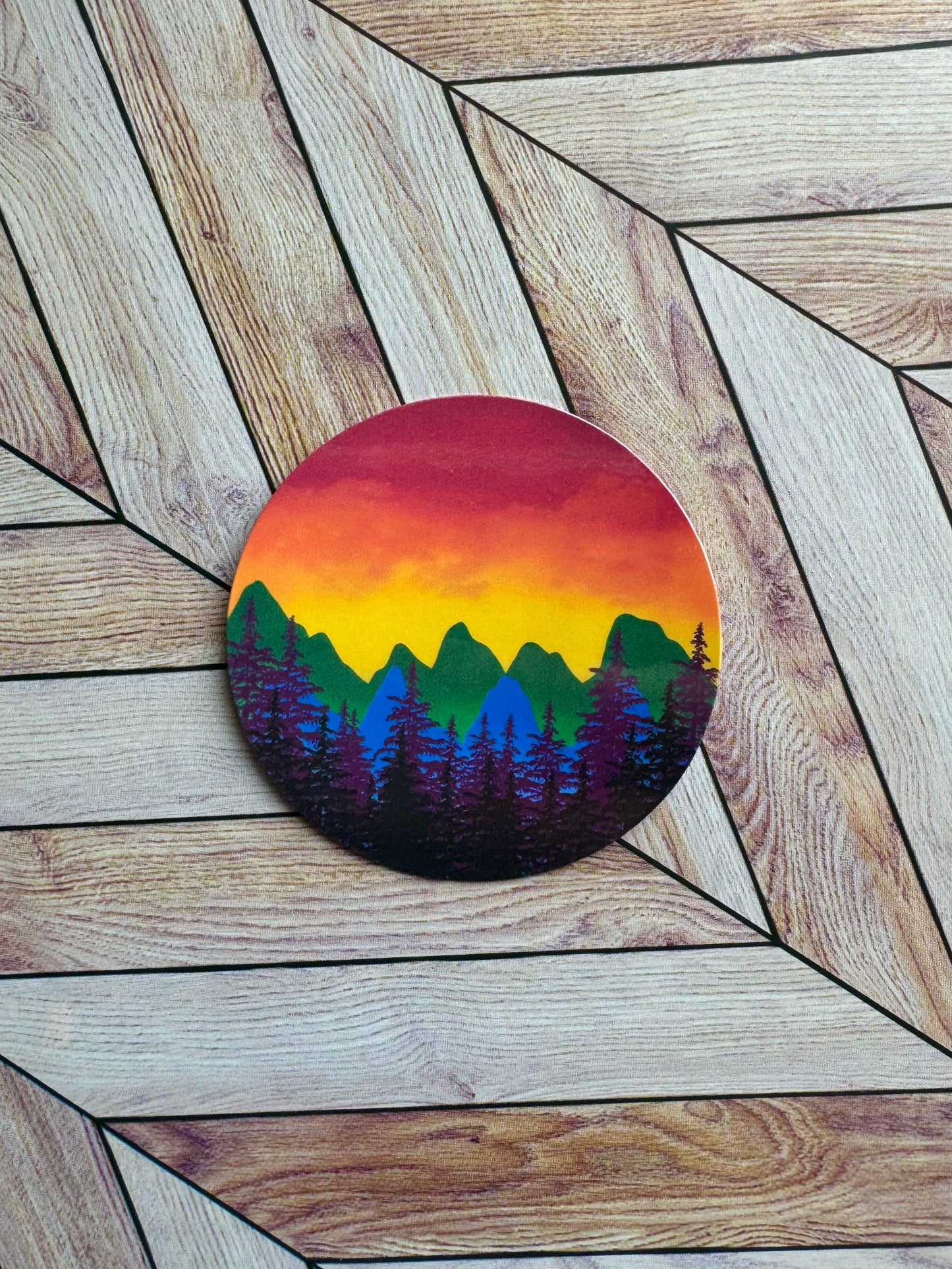 Rainbow Landscape Sticker