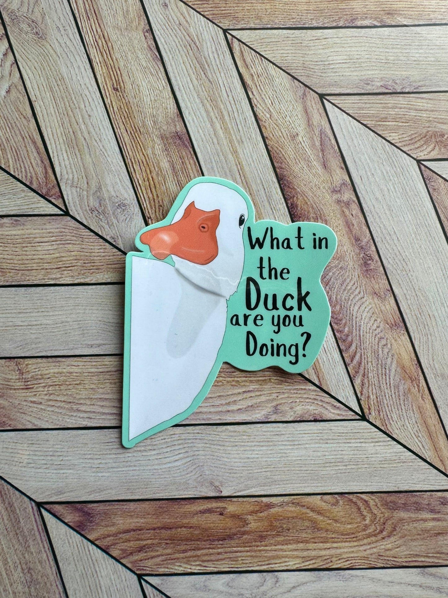 Ducking Doing Sticker