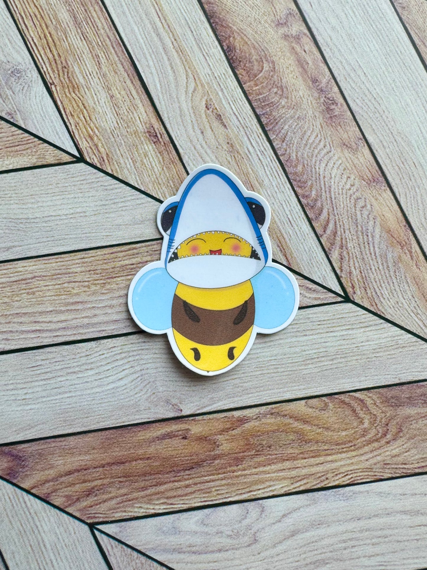 Mini Shark Bee Sticker