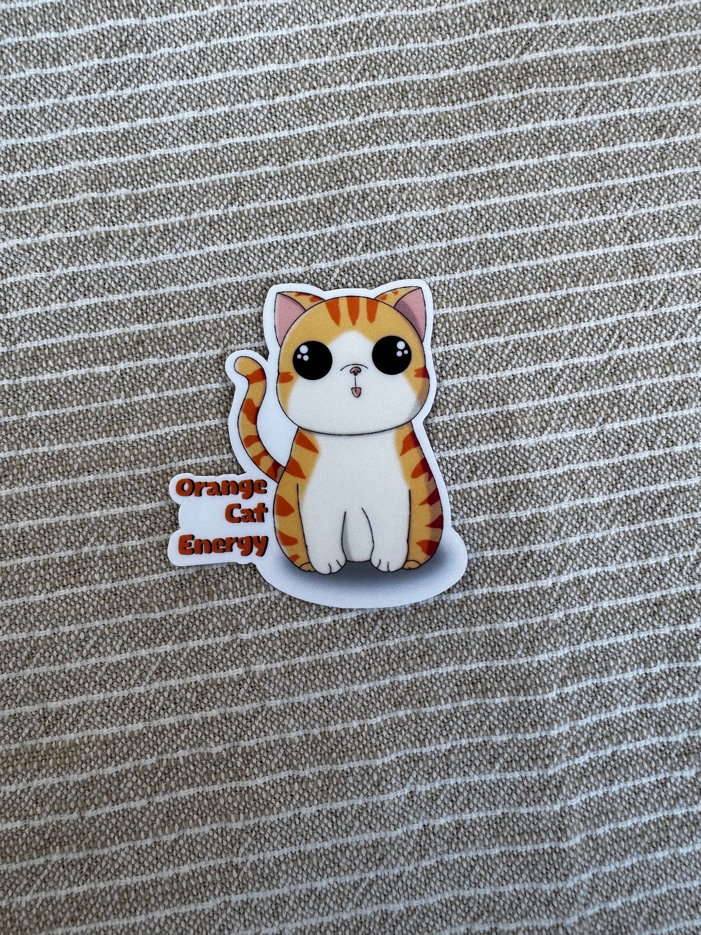Orange Cat Energy Sticker