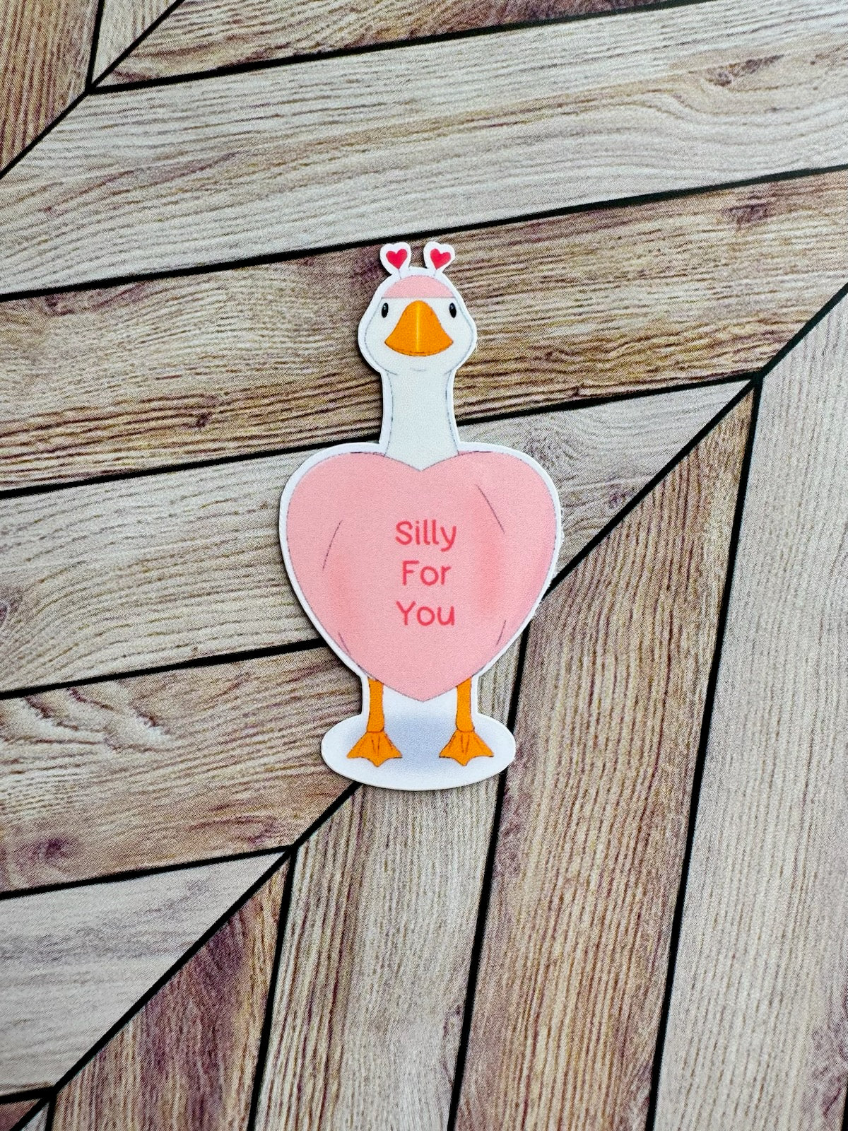Mini Candy Heart Porch Goose Sticker
