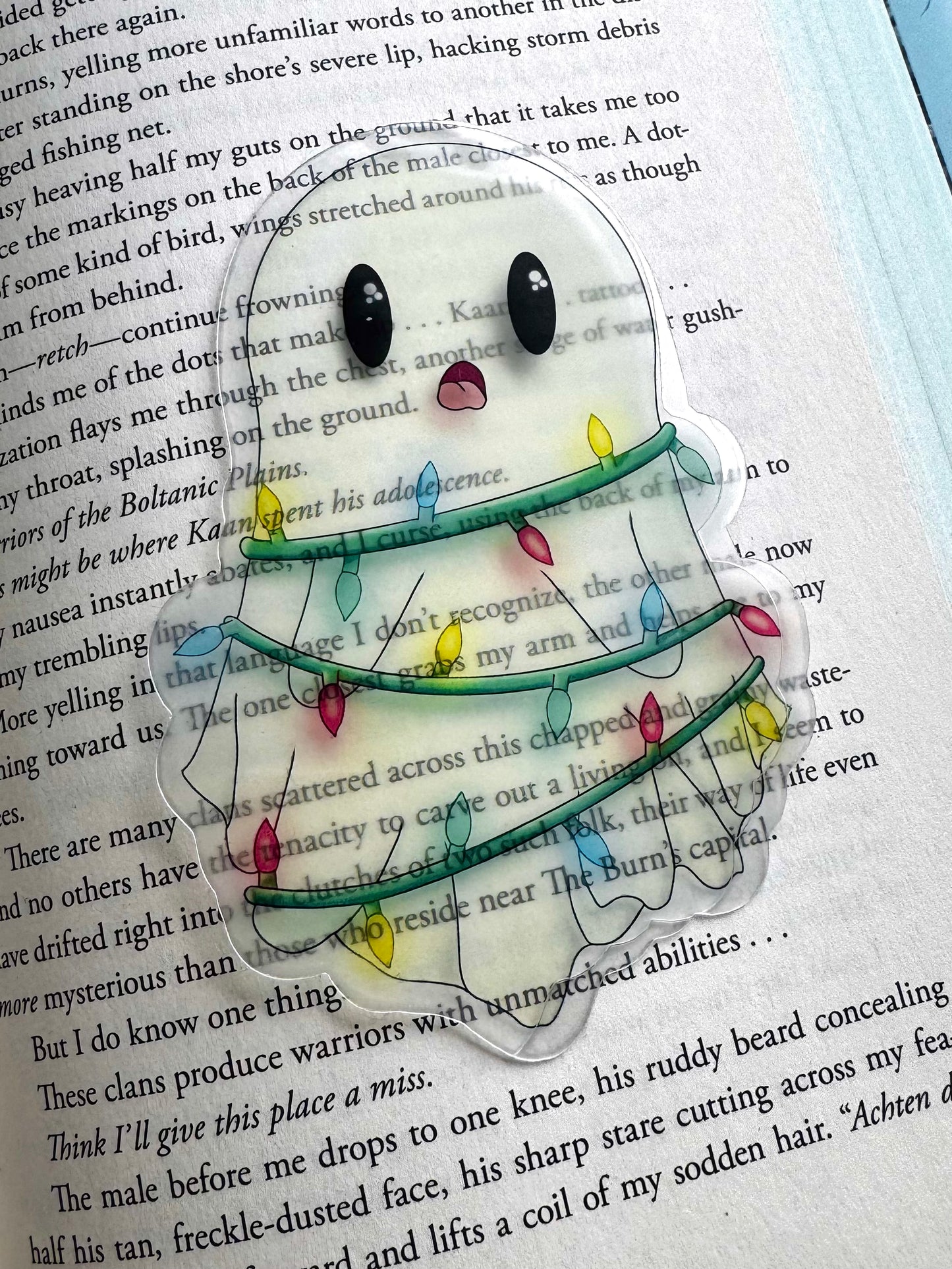Transparent Christmas Spirit Bookmark