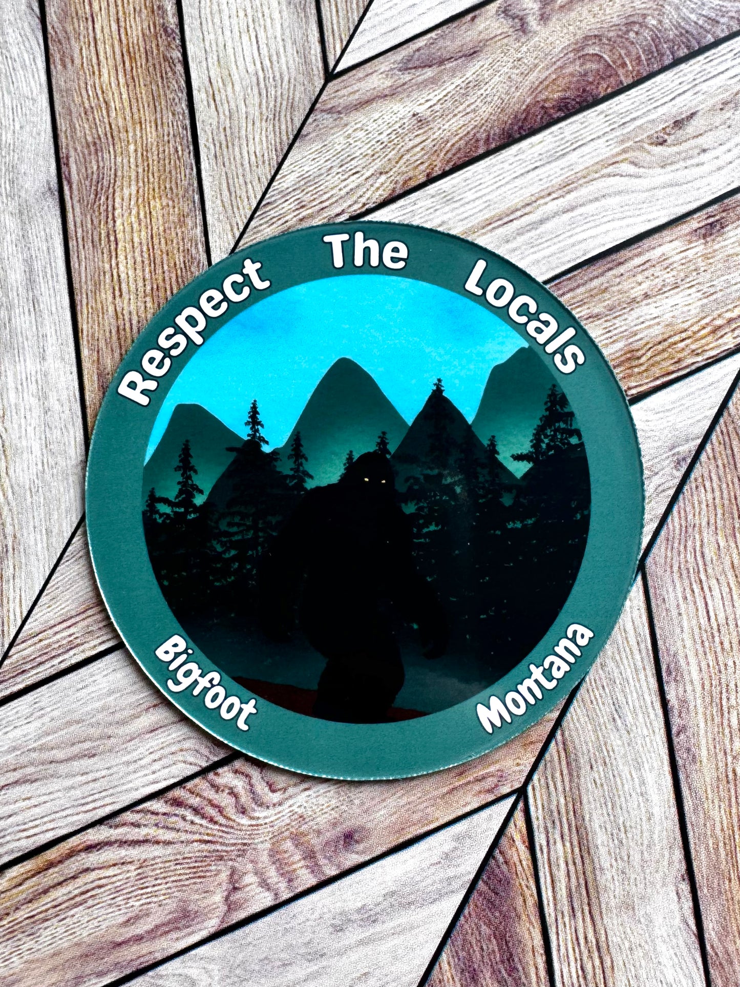 Respect The Locals Bigfoot Magnet