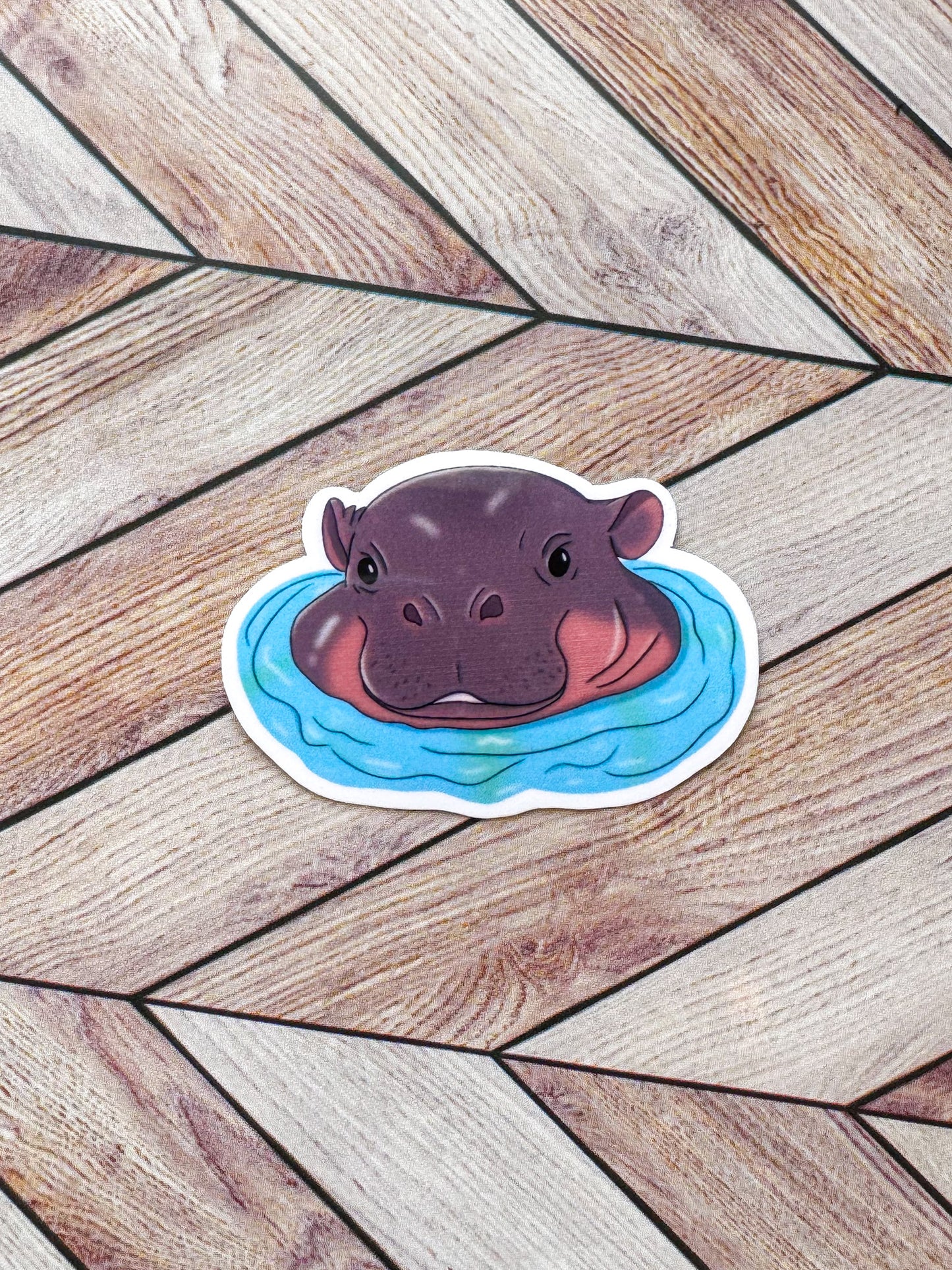 Mars the Hippo Sticker