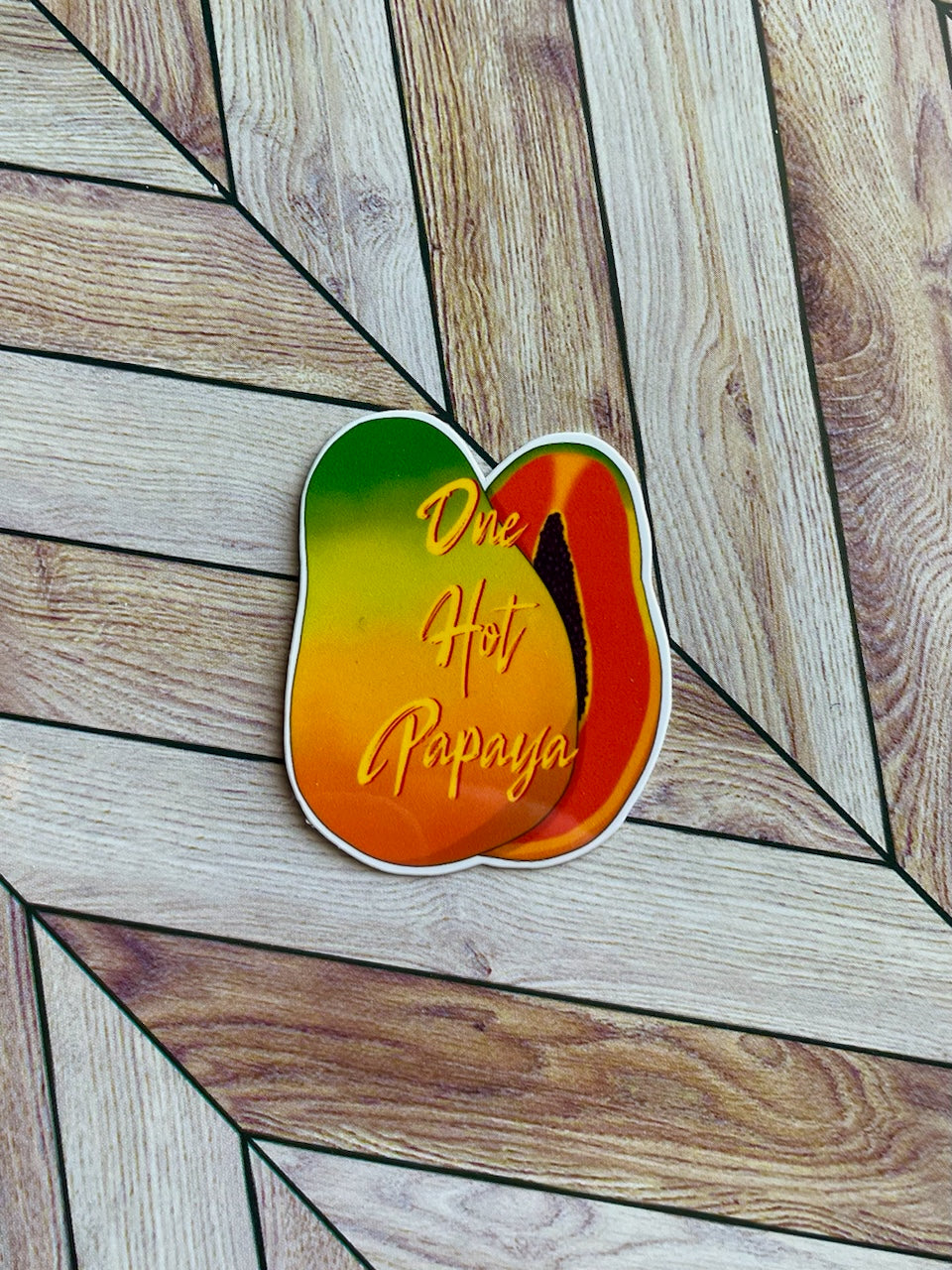 Mini One Hot Papaya Sticker