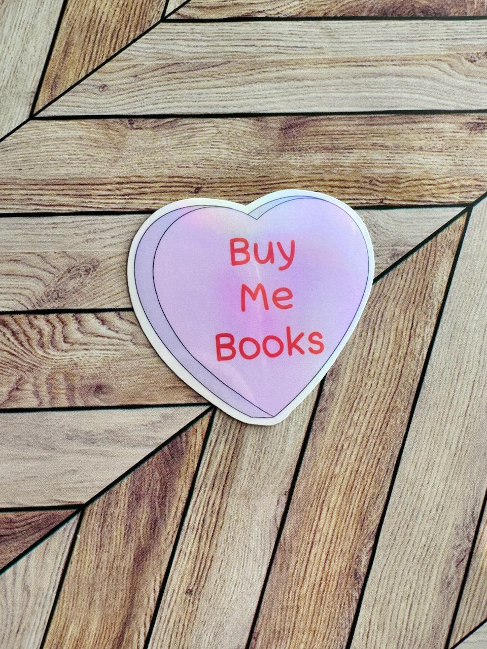 Candy Heart Buy Me Books Sticker