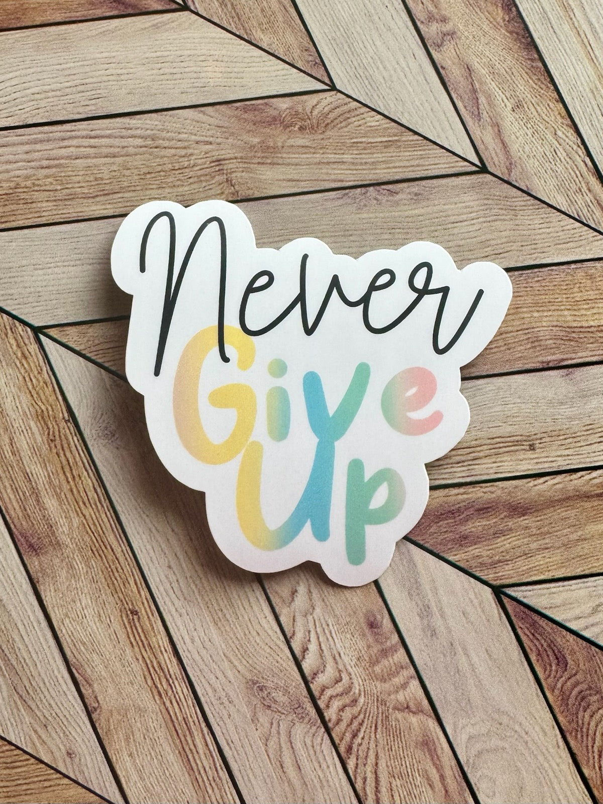 Never Give Up Sticker