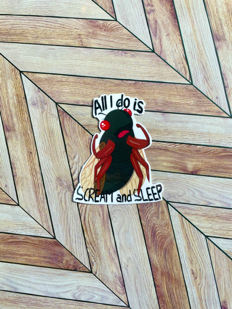 Screaming Cicada Sticker