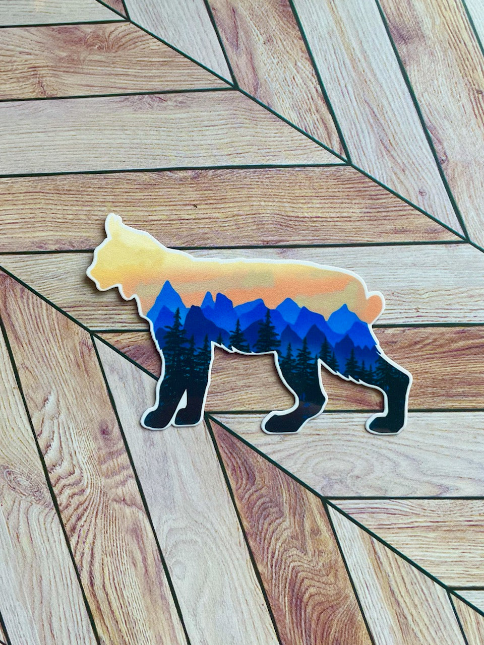 Watercolor Bobcat Sticker