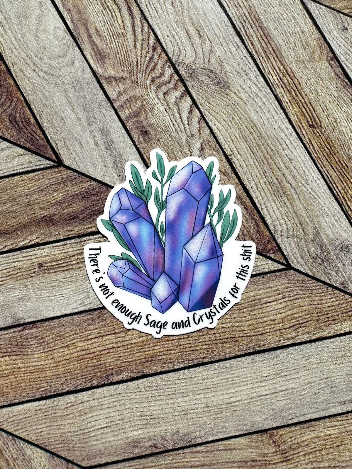 Mini Crystals and Sage Sticker