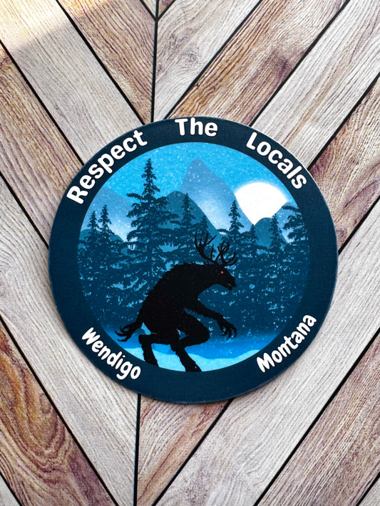 Respect The Locals Wendigo Sticker