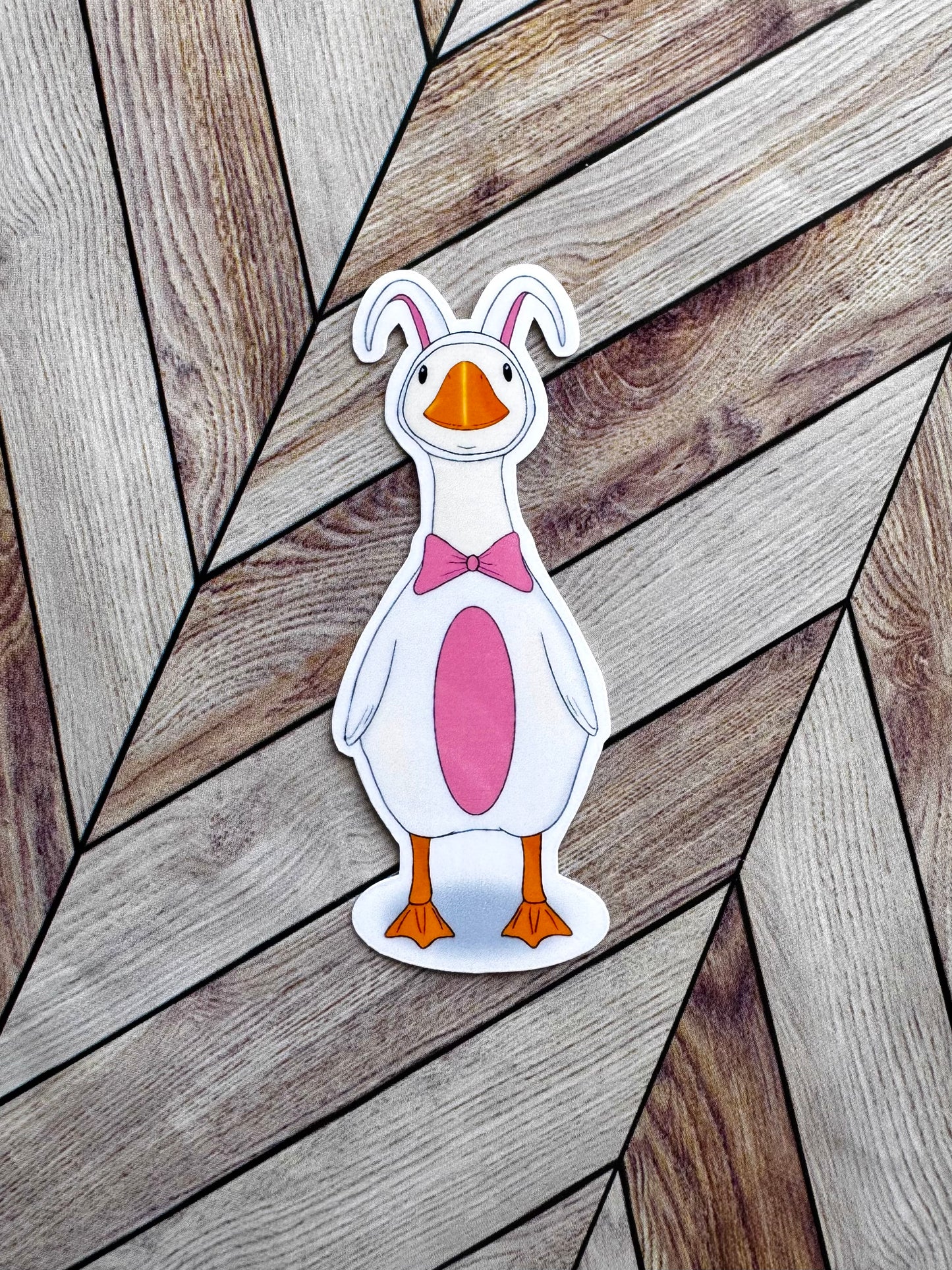Easter Bunny Porch Goose Sticker