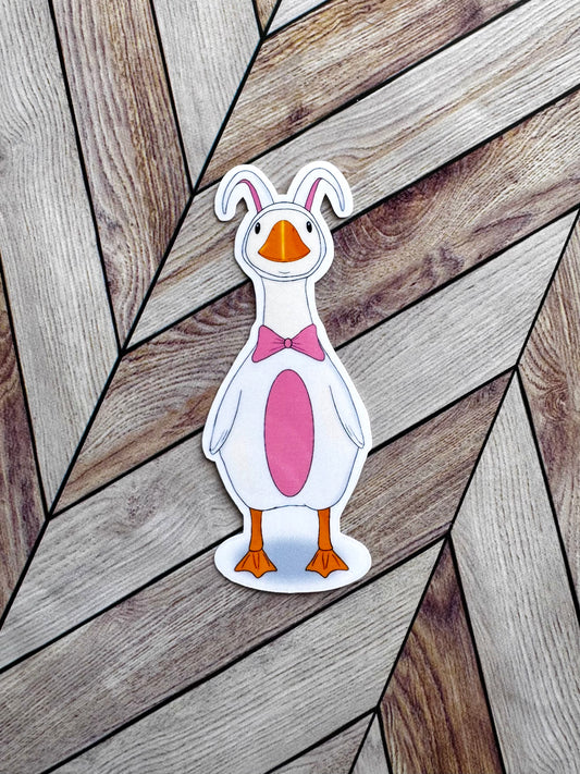 Easter Bunny Porch Goose Sticker