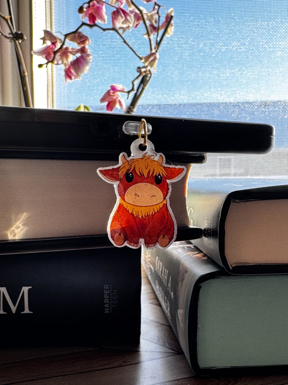 Highland Cow Kindle/Phone Charm