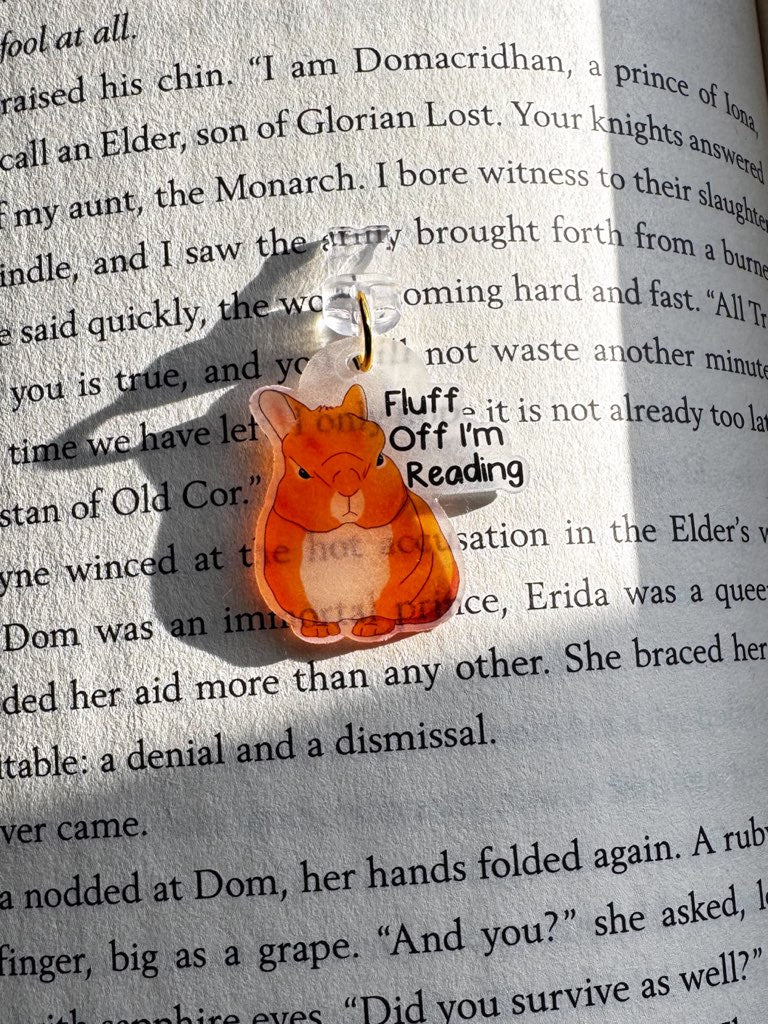 Fluff Off I'm Reading Kindle/ Phone Charm