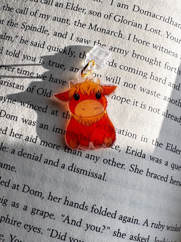 Highland Cow Kindle/Phone Charm