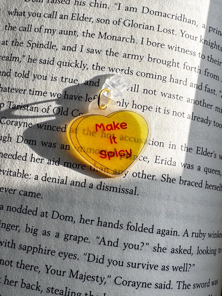 Make It Spicy Candy Heart Kindle/Phone Charm