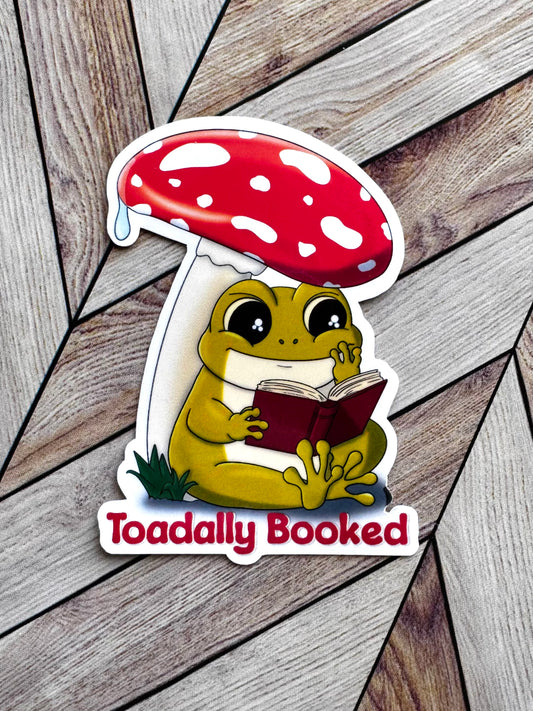 Toadally Booked Sticker