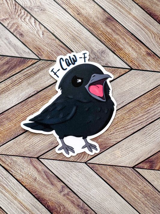 F-Caw-F Crow Sticker