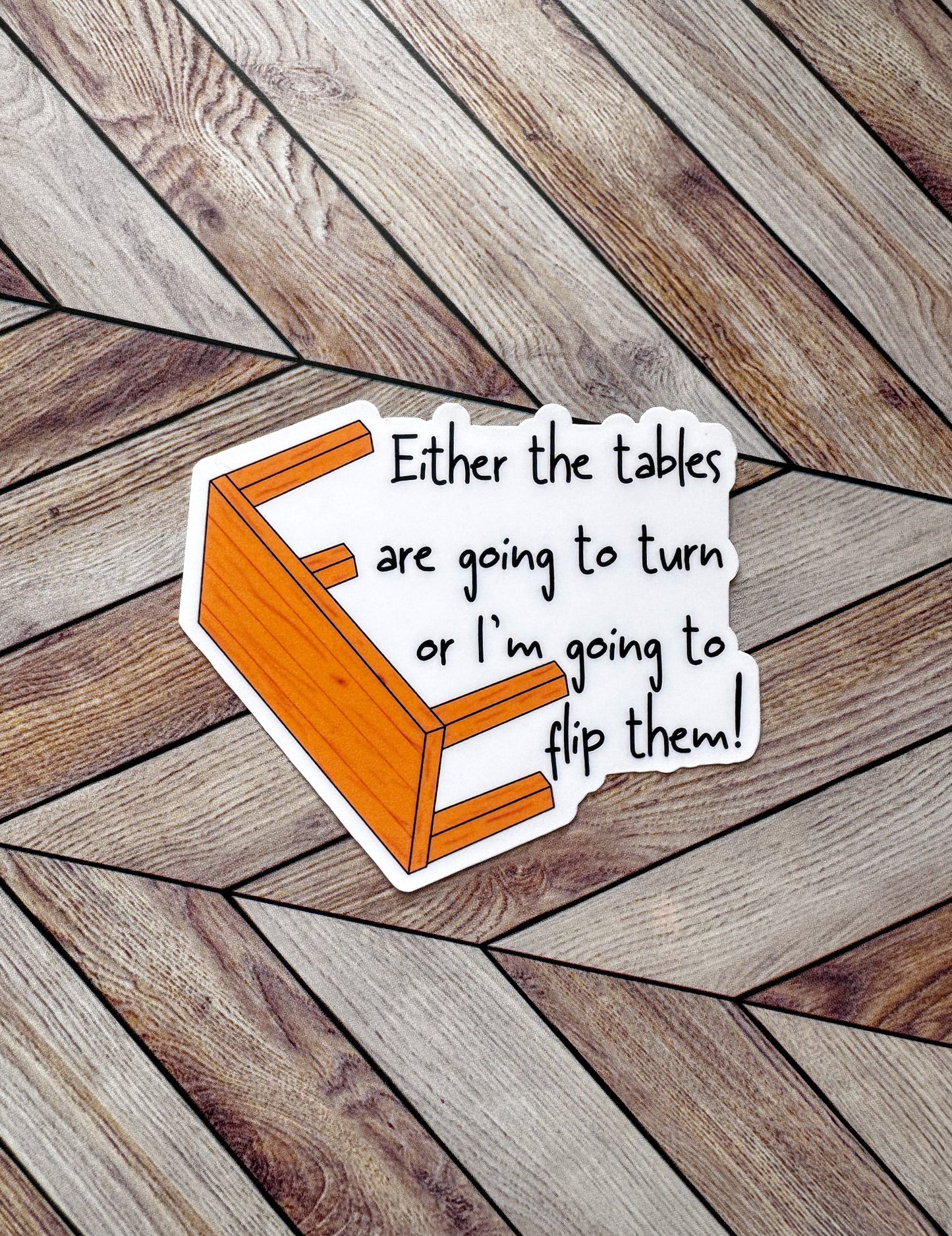 Flipping Tables Sticker