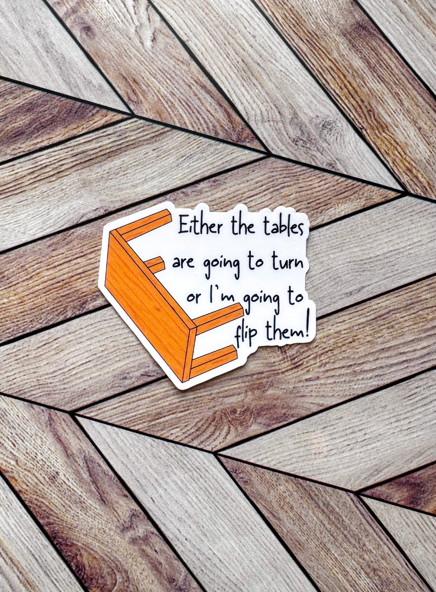 Flipping Tables Sticker
