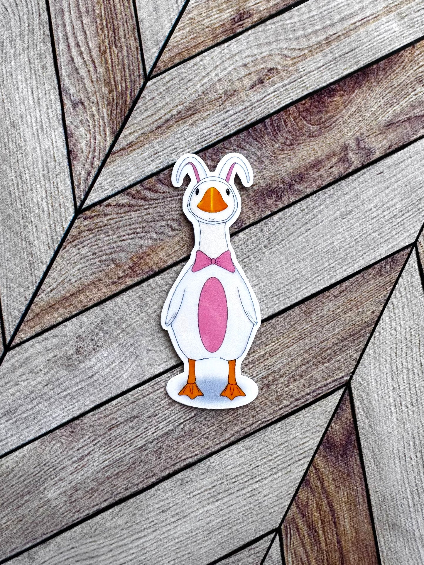 Easter Bunny Porch Goose Sticker