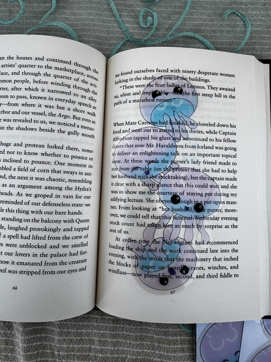 Transparent Jellyfish Bookmark