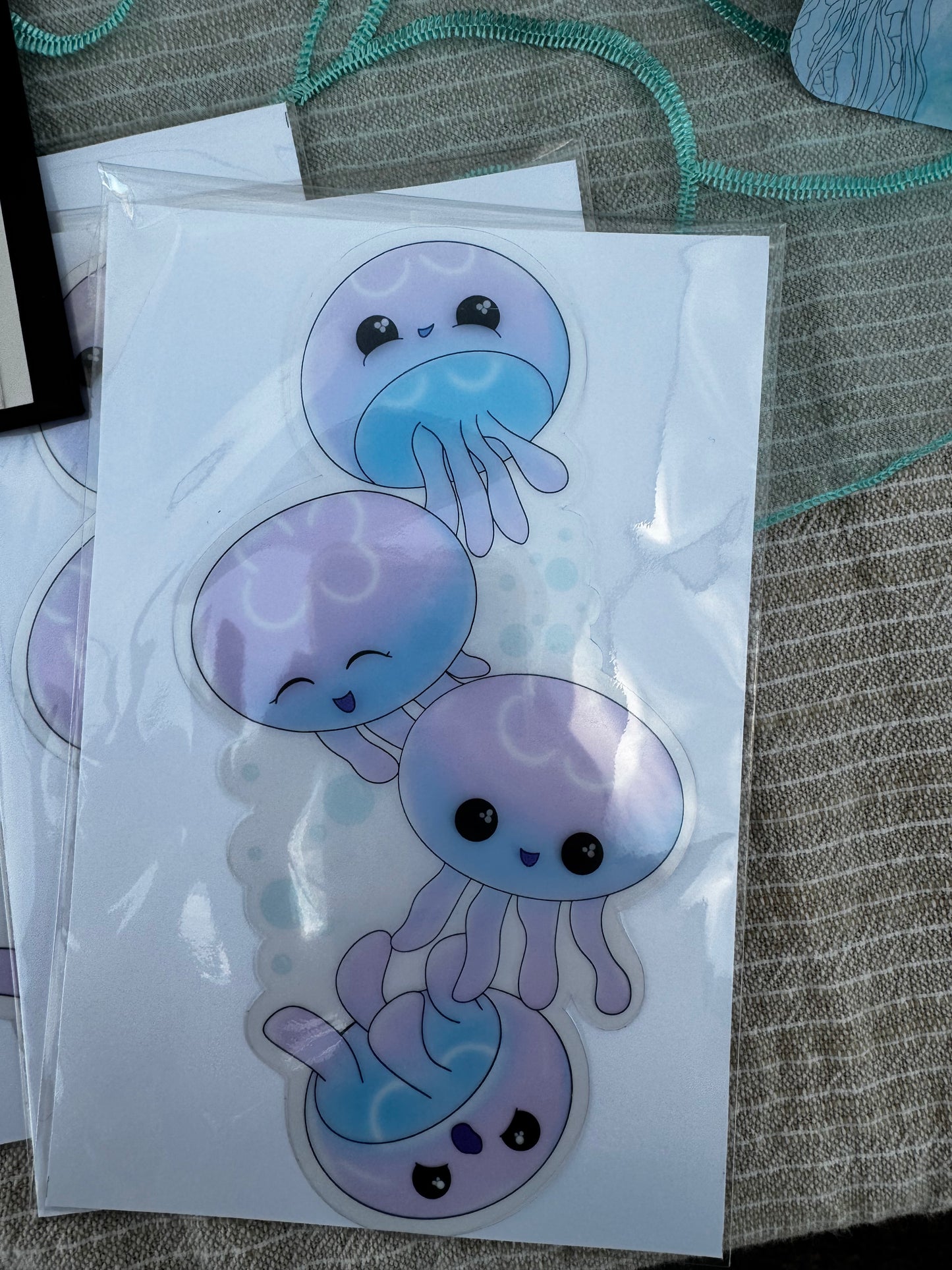 Transparent Jellyfish Bookmark