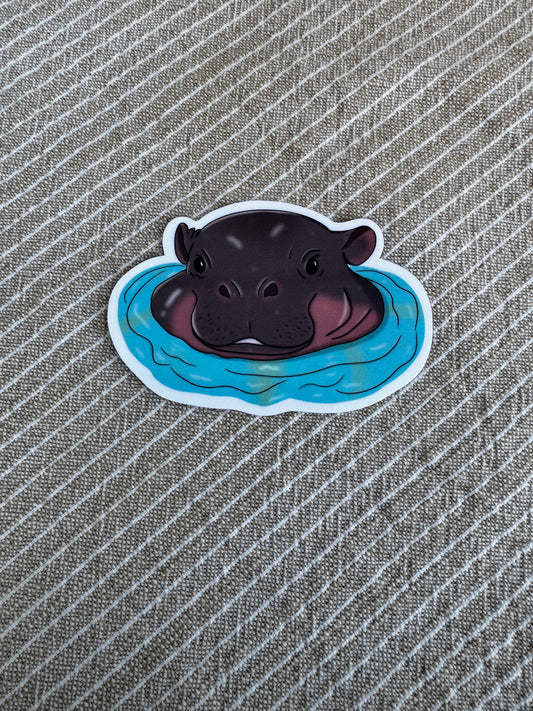 Mars the Hippo Sticker