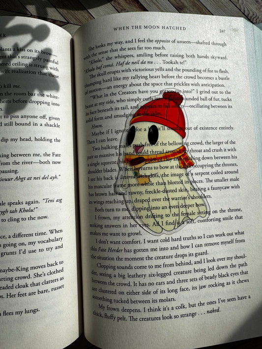 Transparent Cozy Ghoul Bookmark