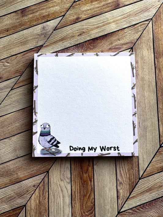 Mini Doing My Worst Pigeon Notepad