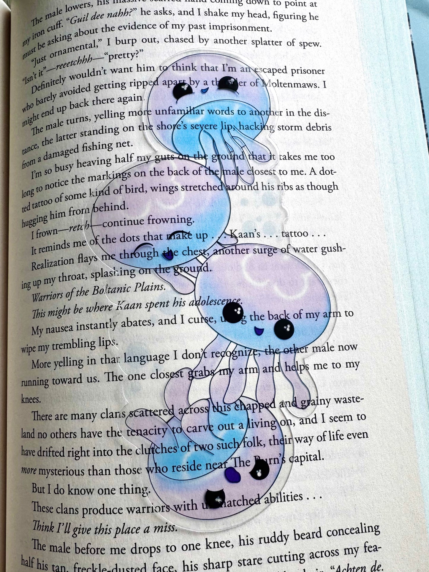 Transparent Jellyfish Bookmark