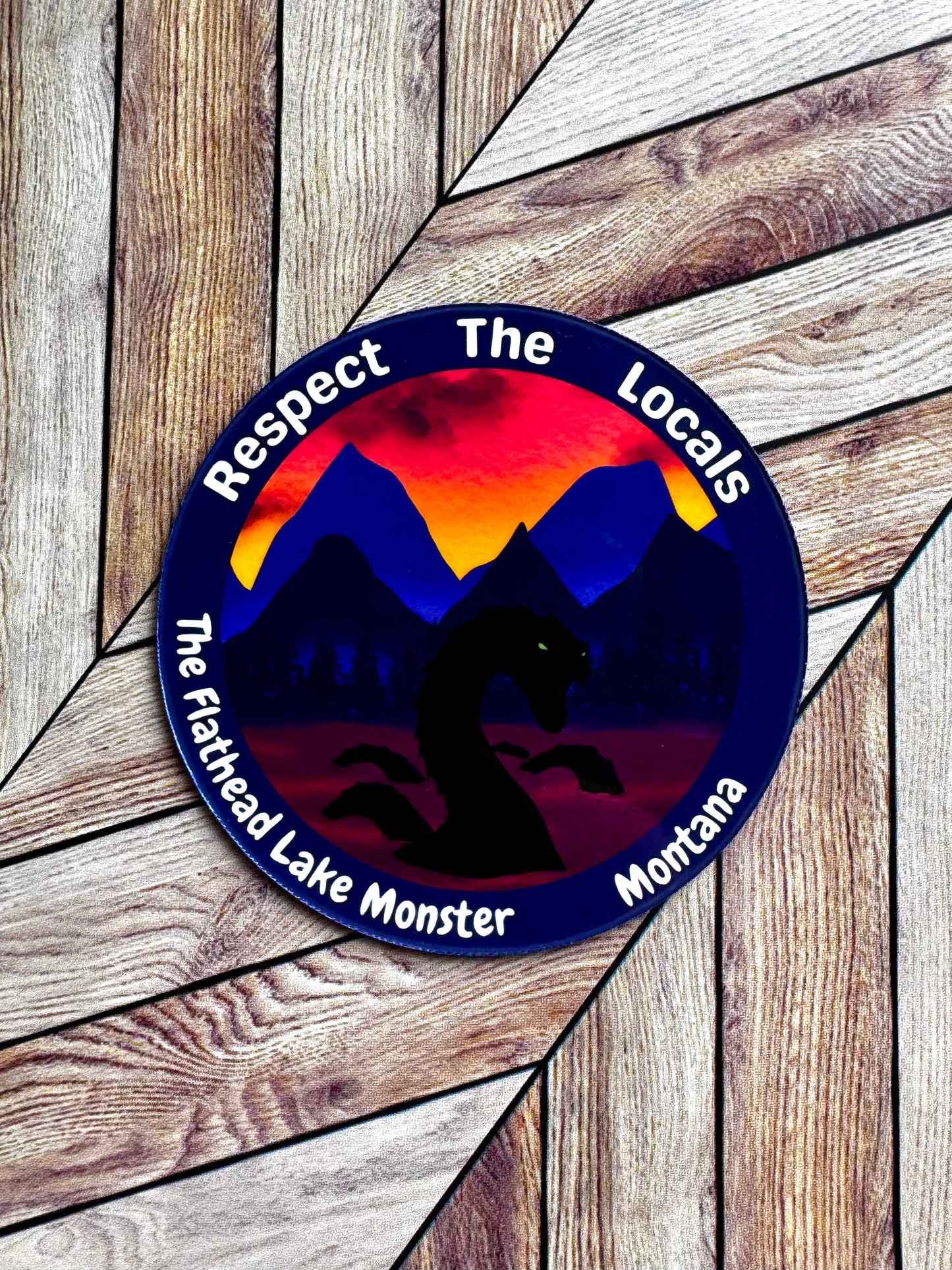 Respect The Locals Flathead Lake Monster Magnet
