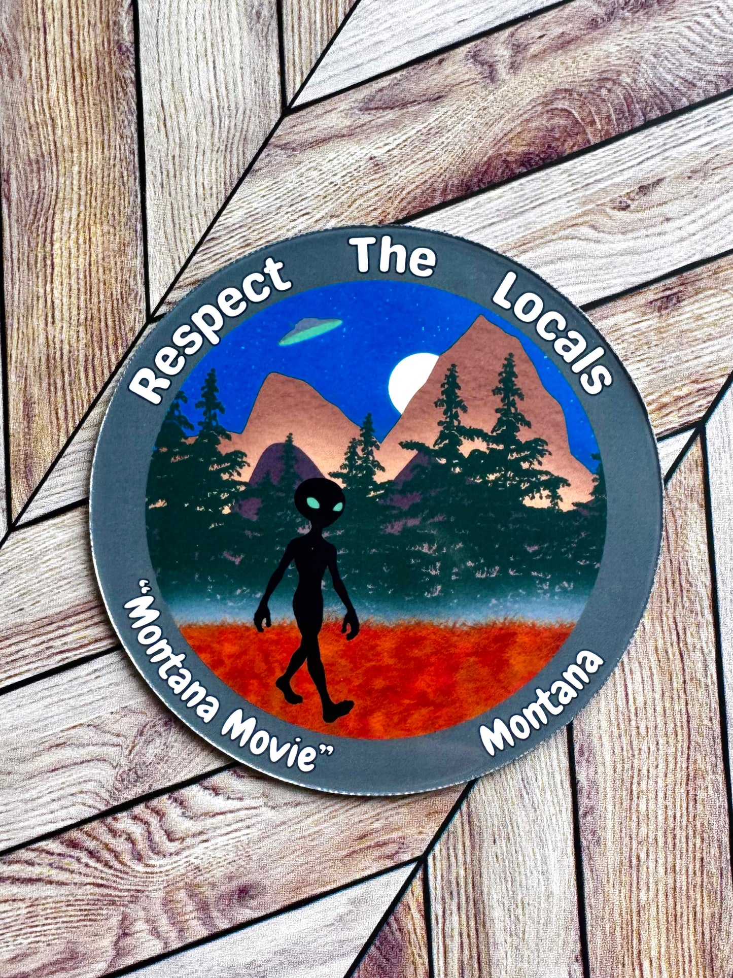 Respect The Locals Alien Magnet