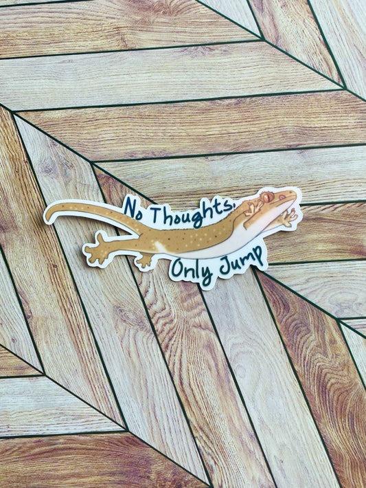 Jumping Crested Gecko Sticker