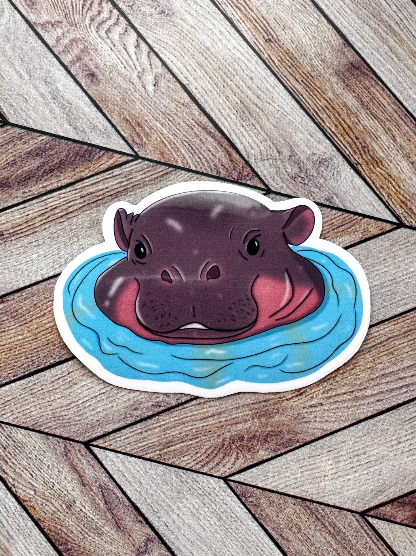 Mars the Hippo Sticker