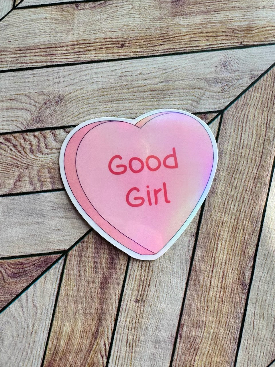Candy Heart Good Girl Sticker