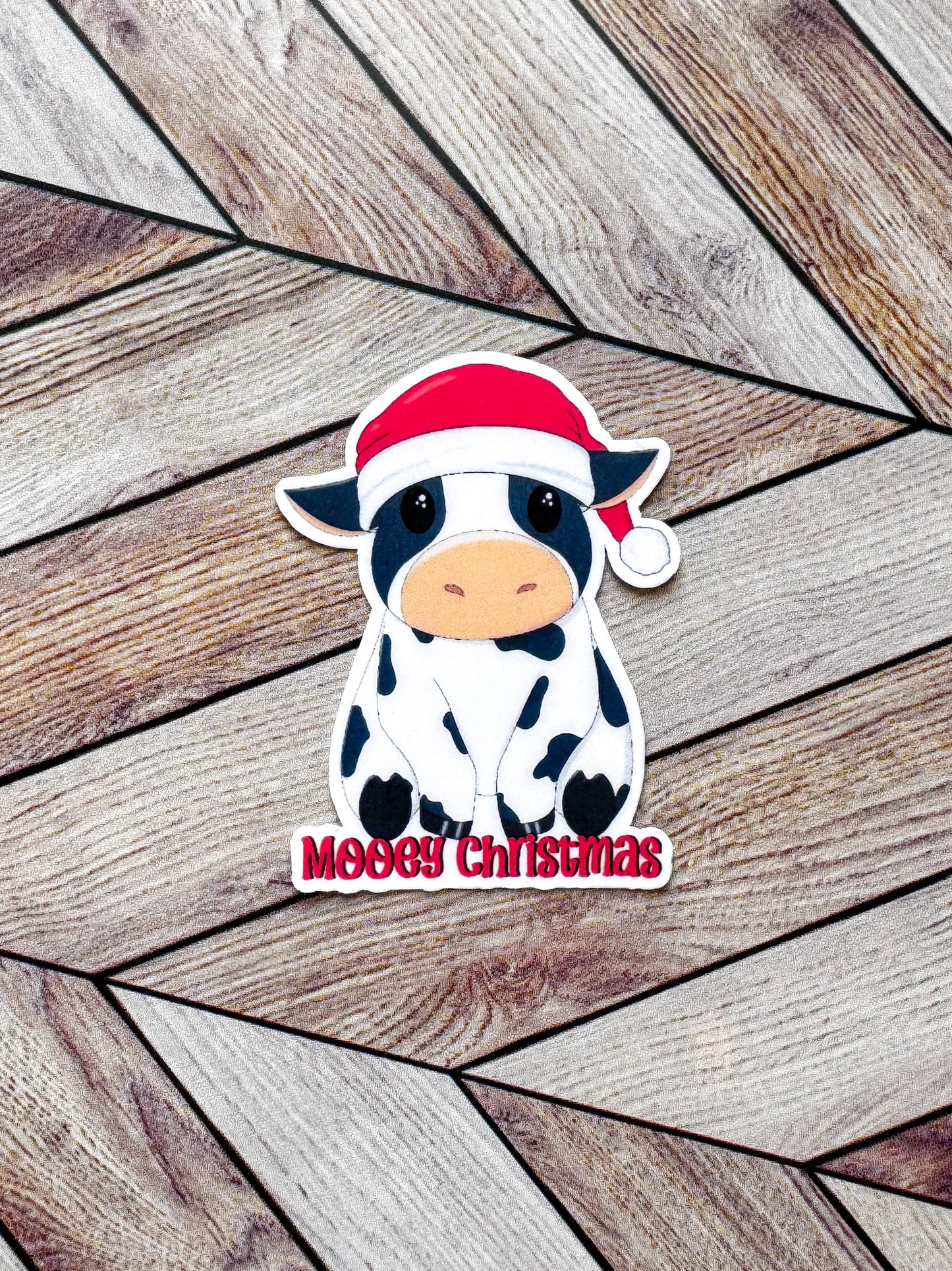 Mooey Christmas Cow Sticker