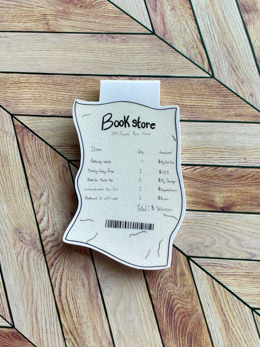 Book Receipt Magnetic Bookmark