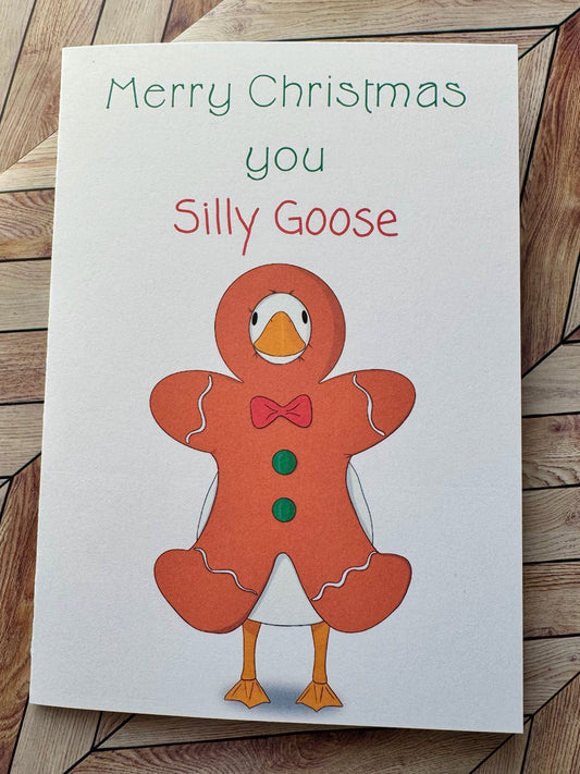 Silly Christmas Goose Card