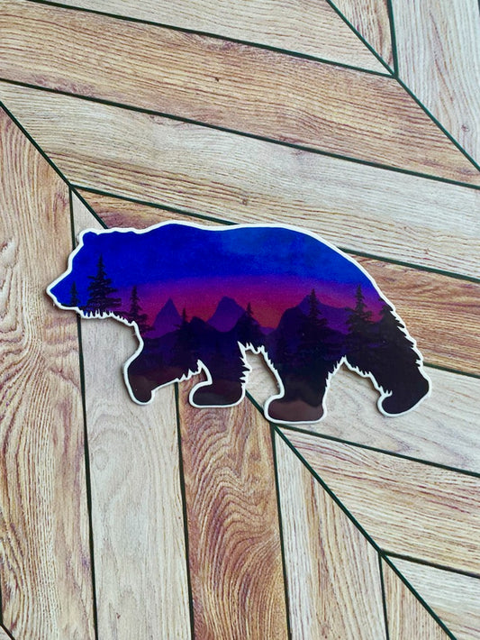 Watercolor Bear Sticker